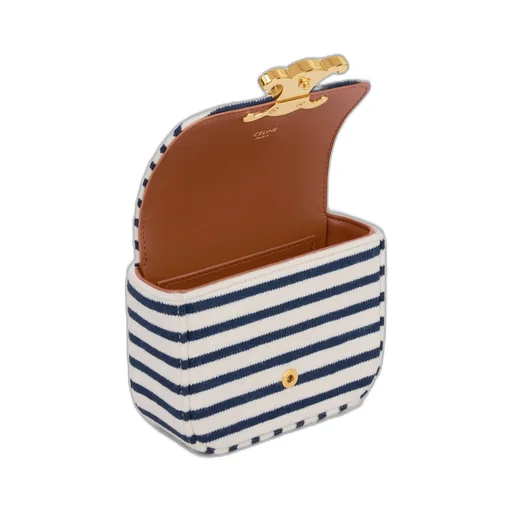 Mini Chain Claude In Striped Textile