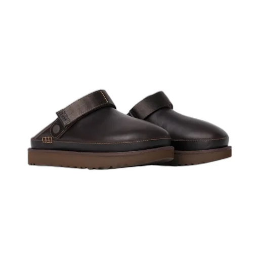 Back-Strap Leather Flat Pumps