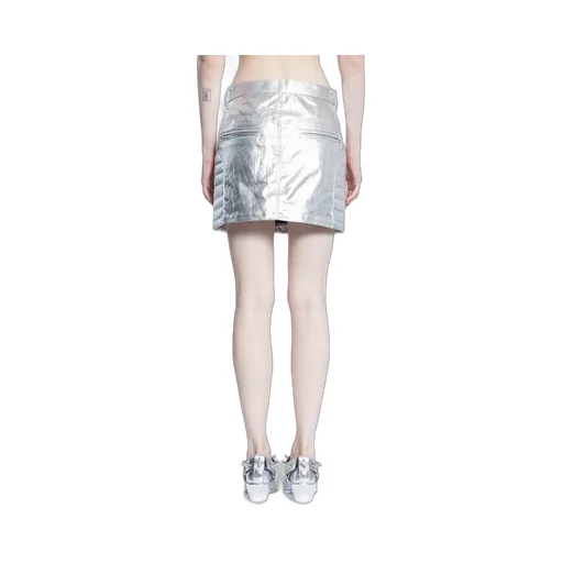 Metallic-Finish Mini Skirt