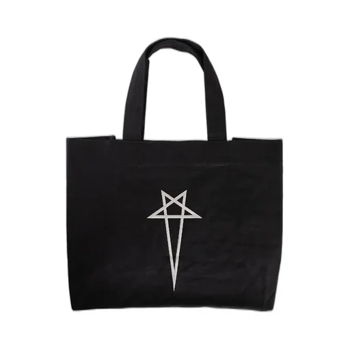 Star-Embroidered Tote Bag