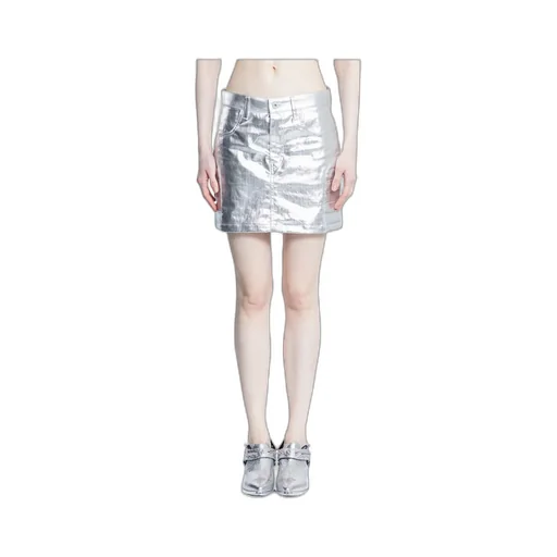 Metallic-Finish Mini Skirt