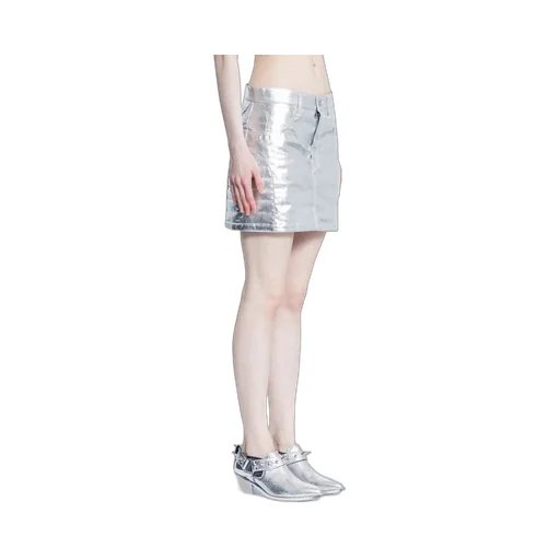 Metallic-Finish Mini Skirt