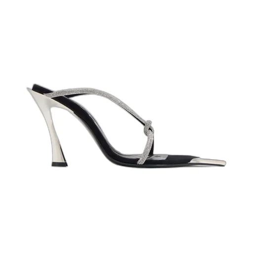 Knotted Pointed High-Heeled Sandals