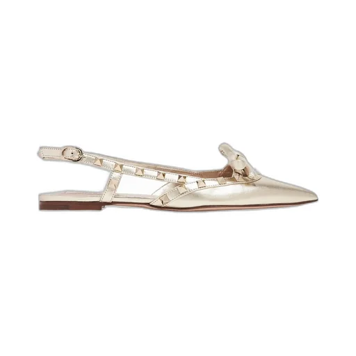 Rockstud Bow Slingback Ballerinas