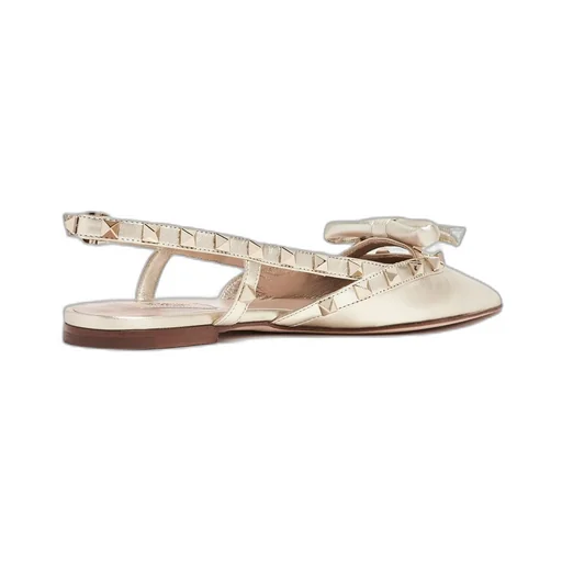 Rockstud Bow Slingback Ballerinas