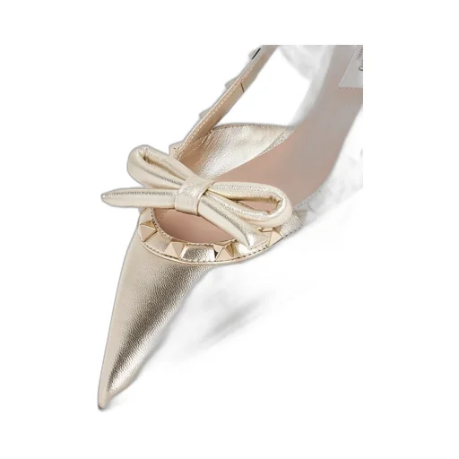 Rockstud Bow Slingback Ballerinas