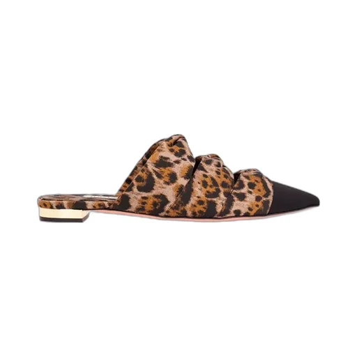 Pointed-Toe Leopard-Print Mules