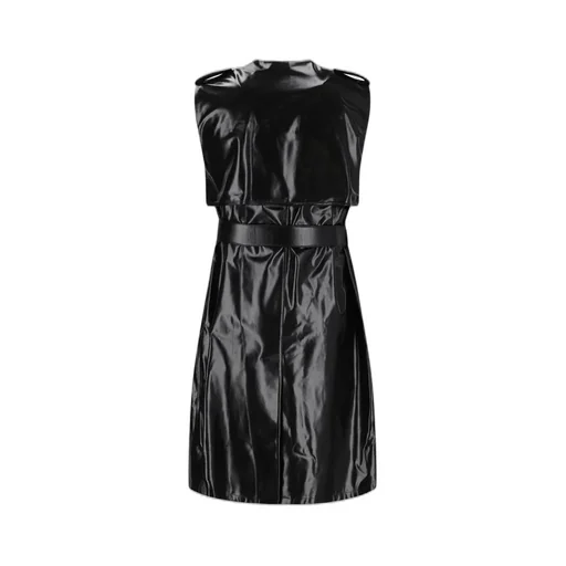 Sleeveless Belted Coat