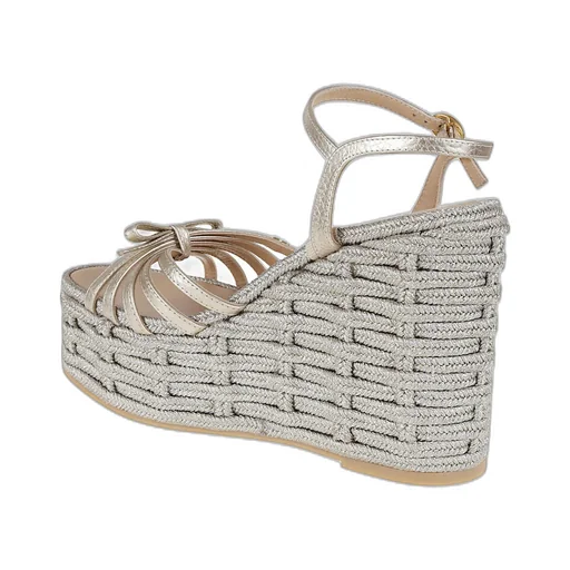 Valentino Vlogo Signature Open Toe Wedge Sandals