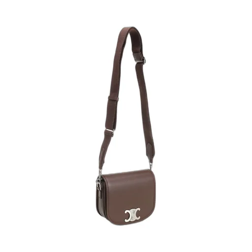 Small Besace Strap Triomphe In Supple Natural Calfskin