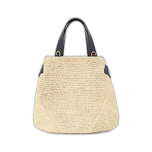 Loewe Buckle Detailed Woven Tote Bag