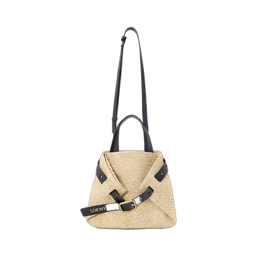 Loewe Buckle Detailed Woven Tote Bag