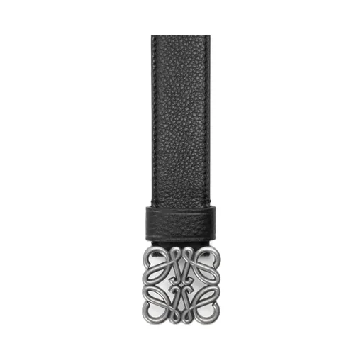 Chunky Anagram Belt In Supple Grained Calfskin