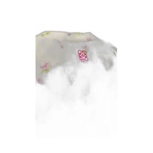 Loewe Floral Print Knit Short-Sleeve Top