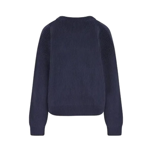 Crew Neck Sweater In Ribbed Wool