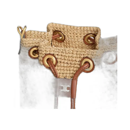 Teen Clara Bag In Raffia And Calfskin