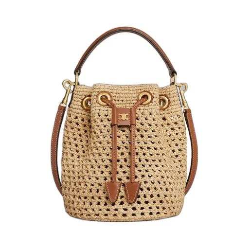 Teen Clara Bag In Raffia And Calfskin