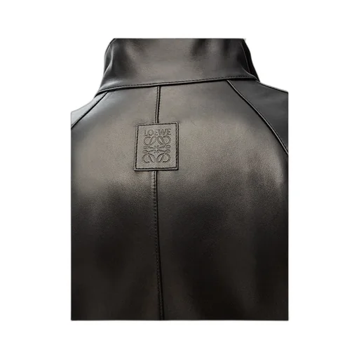 Long-Sleeved Leather Jacket