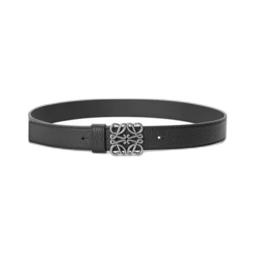 Chunky Anagram Belt In Supple Grained Calfskin