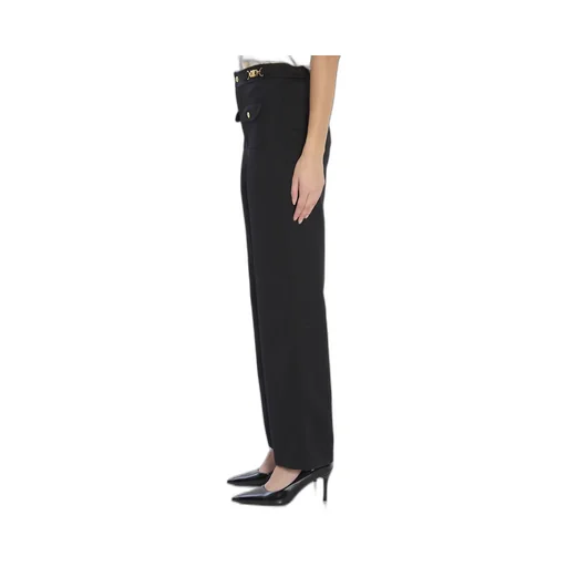 Pants With Gourmettes In Diagonal Wool