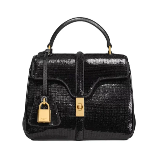 Mini 16 In Sequins And Calfskin