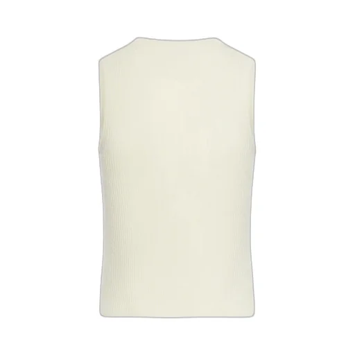 Sleeveless Top In Striped Wool