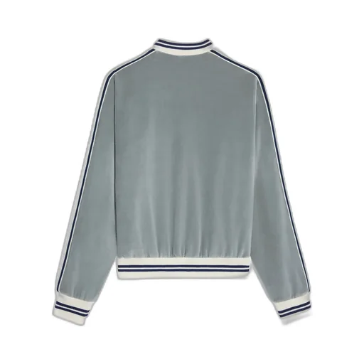 Teddy Tracksuit Jacket In Velvet Jersey