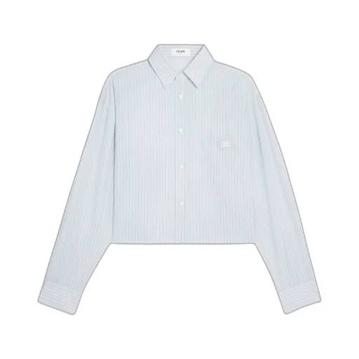 Cropped Shirt In Cotton Chambray