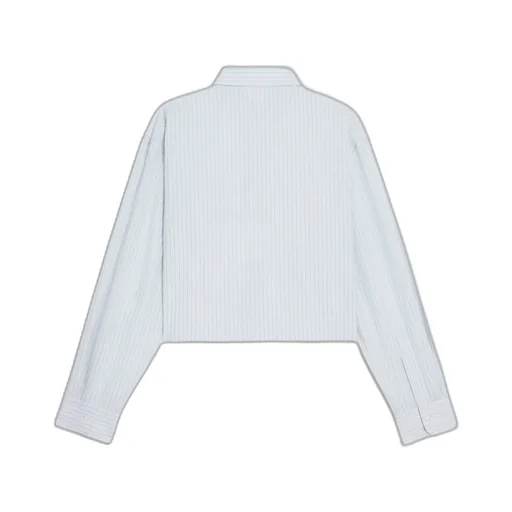 Cropped Shirt In Cotton Chambray