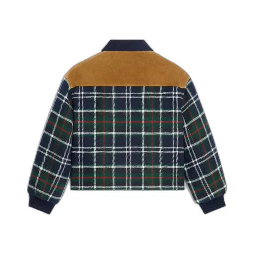 Triomphe Blouson Jacket In Tartan Wool