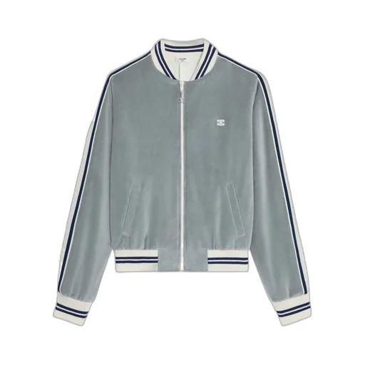 Teddy Tracksuit Jacket In Velvet Jersey
