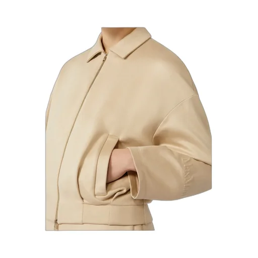 Silk And Cotton Cropped Sweatshirt
