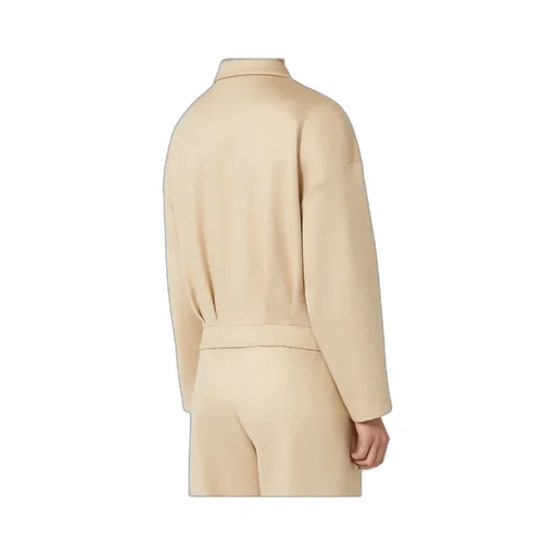 Silk And Cotton Cropped Sweatshirt