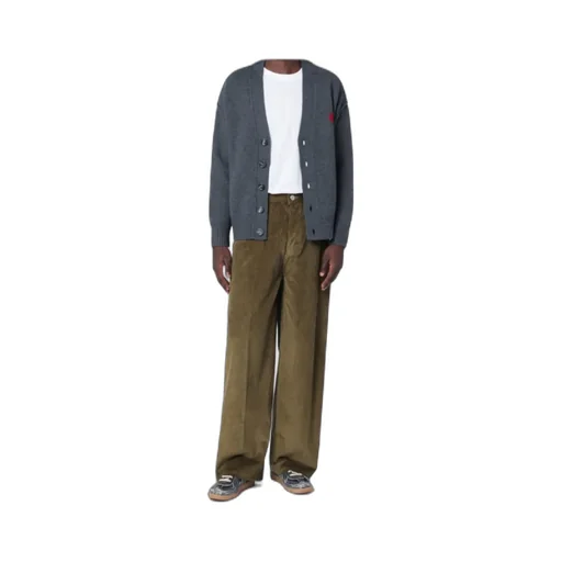 Ami Paris Ami De Coeur V-Neck Cardigan