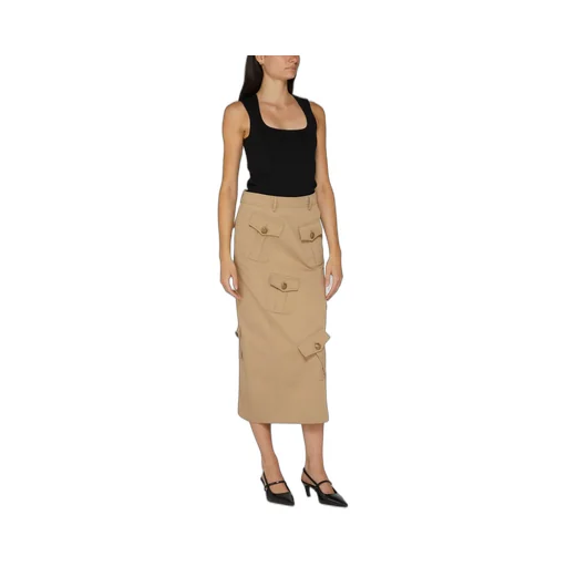 Wool And Cotton Gabardine Skirt