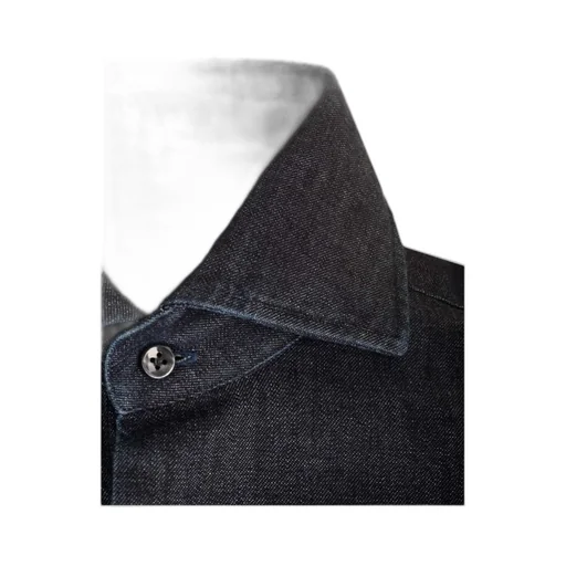 Barba Curved Hem Denim Dandy Shirt