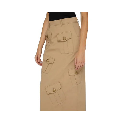 Wool And Cotton Gabardine Skirt