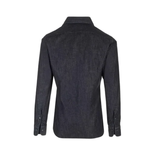 Barba Curved Hem Denim Dandy Shirt