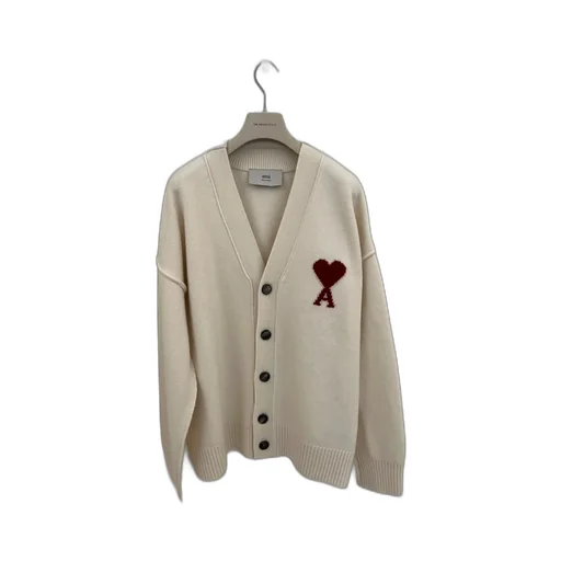 Ami Paris Ami De Coeur Knitted Cardigan