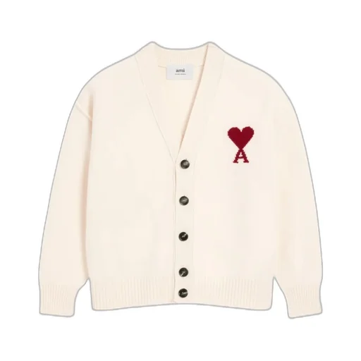Ami Paris Ami De Coeur Knitted Cardigan