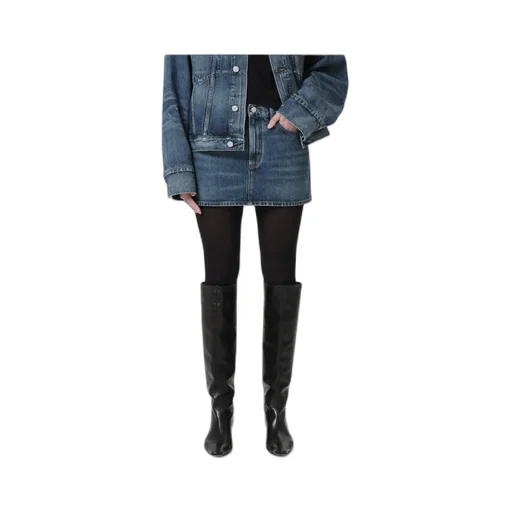 Agolde Alek Denim Mini Skirt