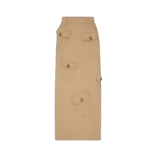 Wool And Cotton Gabardine Skirt