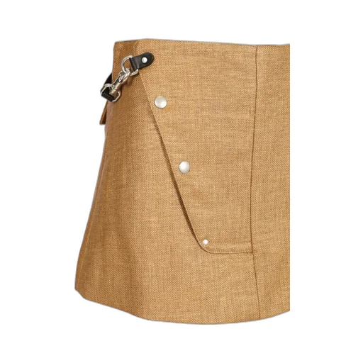 Durazzi Milano Rafia Belted Mini Skirt