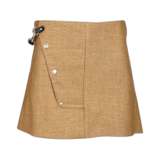 Durazzi Milano Rafia Belted Mini Skirt