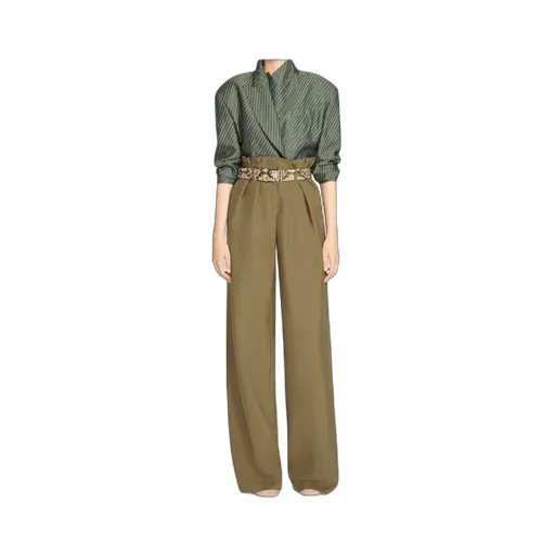 Dries Van Noten Peaches Belted Pants