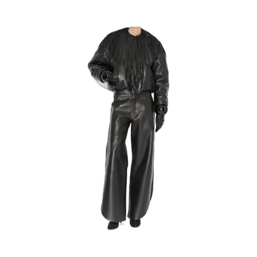 AlaÏA Fringed Leather Bomber Jacket