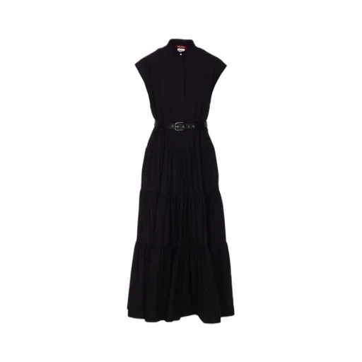 Max Mara Studio Bairo Belted Sleeveless Dress
