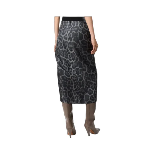 Stella Mccartney Knotted Asymmetric Leopard Midi Skirt