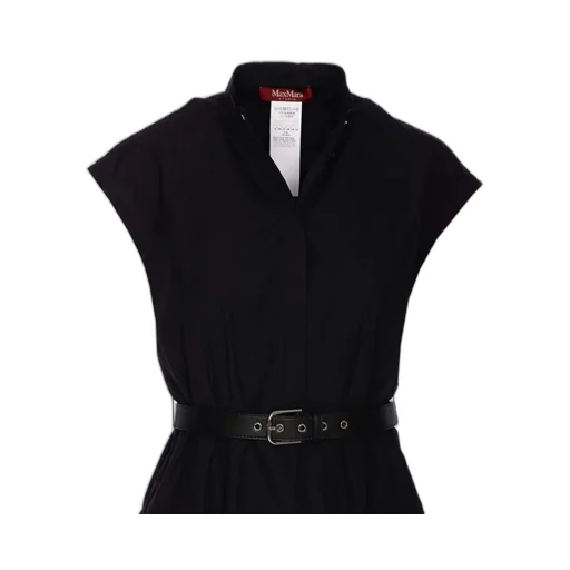 Max Mara Studio Bairo Belted Sleeveless Dress