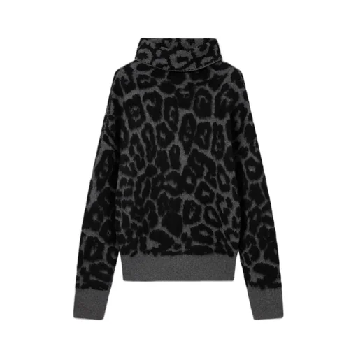 Stella Mccartney Leopard Jacquard Turtleneck Jumper